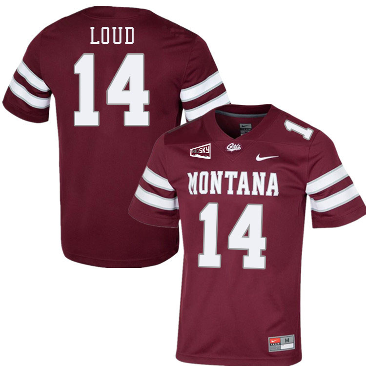 Montana Grizzlies #14 Kyon Loud College Football Jerseys Stitched Sale-Maroon